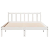 Extra Long Bed Frame without Mattress White 160x220 cm Solid Wood Pine 852451