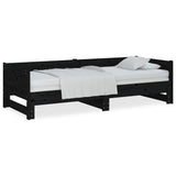 Pull-out Day Bed without Mattress Black 2x cm 820261
