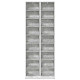 CD Cabinet 2 pcs Concrete Grey 33 x 23.5 x 175 cm 8012649