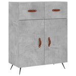 Highboard Concrete Grey 69.5x34x180 cm Engineered Wood 3199853