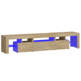 TV Cabinet with LED Lights Sonoma Oak 200x36.5x40 cm 3152812