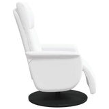 Massage Recliner Chair White Faux Leather 42018596