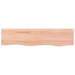 ZNTS Wall Shelf Light Brown 80x20x6 cm Treated Solid Wood Oak 363661