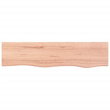 Wall Shelf Light Brown 80x20x4 cm Treated Solid Wood Oak 363660