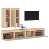 TV Cabinets 4 pcs Solid Wood Pine 3100179