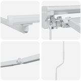 Manual Awning Frame with LEDs White 5 x 3 m Aluminium 42024804