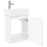 Bathroom Vanity Unit with Tap High Gloss White 889445