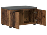 Hall Bench Old Wood 60 x 38 x 46 cm Engineered Wood and Fabric 891478