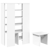 Shoe Cabinet with Shelf 2 pcs White Engineered Wood 8000380