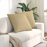 Sofa Pillows 2 pcs Grey Green 60 x 60 cm Corduroy Fabric 42014036