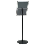 Pedestal Poster Stand Height Adjustable Silver A3 PVC and Steel 42020975