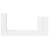 TV Wall Cabinet Set Wall-mounted 6 pcs High Gloss White 3408956