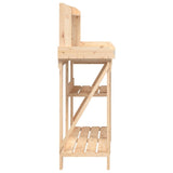Potting Bench with Shelves Solid Wood Fir 368431