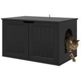 Cat House Black 85 x 55 x 50.5 cm Engineered Wood 8000717