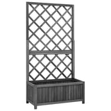 Planter Black Solid firwood Medium Planters Planter 316427