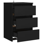 ZNTS Bed Cabinet Black 40x35x62.5 cm Engineered Wood 806213