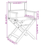 4 Piece Folding Garden Chairs Cream White Fabric 3208910