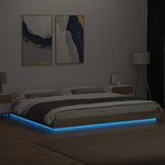 Bed Frame with LED Lights without Mattress Sonoma Oak 180x200cm 3281079