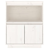 Sideboard White 60x34x75 cm Solid Wood Pine 813521