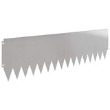 Lawn Edging 10 pcs 103 x 30 cm Steel Silver 8008414