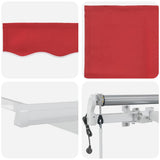 Retractable Awning Manual Red 400 x 300 cm Fabric 3330689