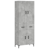 Highboard Concrete Grey 69.5x34x180 cm Engineered Wood 3199877