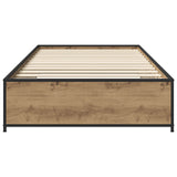 Bed Frame Artisan Oak 80 x 200 cm Engineered Wood 8009142