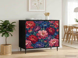 Sideboard AACHEN Black Oak 69 x 33 x 76 cm Engineered Wood 8006946