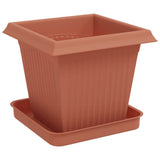 Plant Pots 24 pcs Brick Red 16 x 16 x 14 cm Plastic 3403304