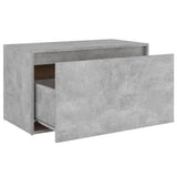 Bench Concrete Grey Engineered Wood Compact Entryway Bench 808670