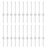 Embedded Fence Post 22 pcs Silver 80 cm Powder-Coated Steel 3335946