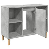 Bathroom Cabinet Concrete Grey 80x33x60 cm Engineered Wood 857132