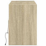 TV Wall Cabinet with LED Lights Sonoma Oak 130x31x45 cm 852343