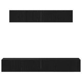 TV Cabinet Set 4 pcs Black Oak Engineered Wood 3333057