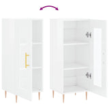 Sideboard High Gloss White 34.5x34x90 cm Engineered Wood 828782