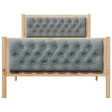 Bed Frame Light Grey 100 x 200 cm Solid Pine Wood 878419