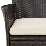 Garden Chairs with Cushions 4 pcs Brown Poly Rattan 362526