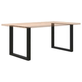 Dining Table Legs U-Shaped 2 pcs Black 80x cm Steel 4013188