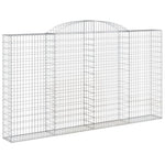Arched Gabion Baskets 4 pcs 300x30x160/180 cm Galvanised Iron 3146577