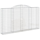 Arched Gabion Baskets 2 pcs 300x30x160/180 cm Galvanised Iron 3146575