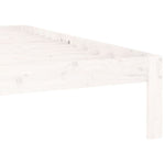 Bed Frame without Mattress White Solid Wood Pine 160x200cm 810376