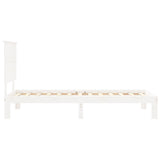 Bed Frame without Mattress White 90x200 cm Solid Wood Pine 3193647