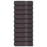 ZNTS Hand Towels 10 pcs Anthracite 50x100 cm 360 gsm 100% Cotton 136683