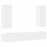 5 Piece TV Cabinet Set White Engineered Wood 3114246