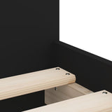 Bed Frame with Drawers without Mattress Black 90x200 cm 3207372