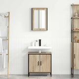 Bathroom Furniture Set with Shelf 2 pcs Brown Engineered wood 3345131