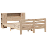 ZNTS Bed Frame without Mattress 140x200 cm Solid Wood Pine 3309878