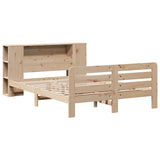 ZNTS Bed Frame without Mattress 140x200 cm Solid Wood Pine 3309878