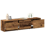 TV Cabinet with LED Old Wood 165 x 34 x 40 cm Engineered Wood 3418718