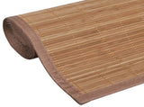 Rectangular Brown Bamboo Rug 80 x 300 cm 241338
